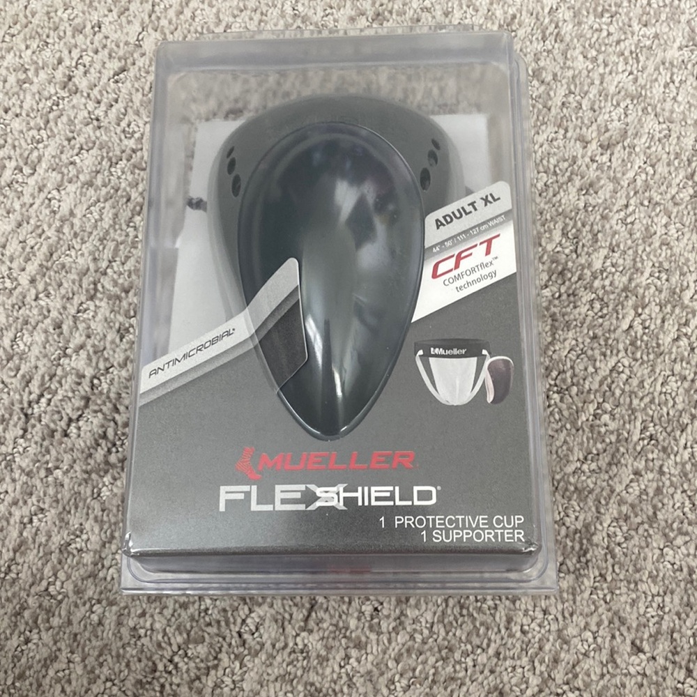 Mueller FlexShield Size Adult XL Protective Cup and Supporter for Sports